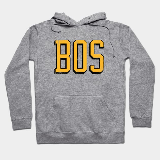 BOSton retro - White/Gold Hoodie by KFig21